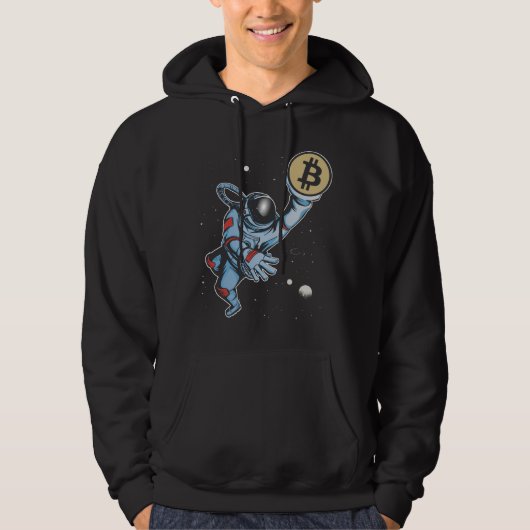 Bitmunt naar de maan Astronaut Hoodie (Voorkant)