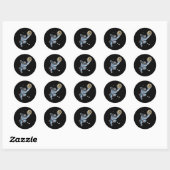 Bitmunt naar de maan Astronaut Ronde Sticker (Vel)