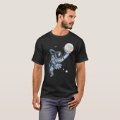 Bitmunt naar de maan Astronaut T-shirt (Voorkant volledig)