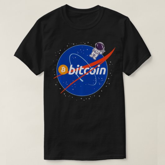 Bitmunt naar de motorastronaut crypto-munt t-shirt (Design voorkant)