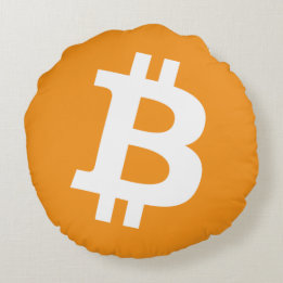 Bitmunt Pillow Simple Logo Design Round Oranje Rond Kussen