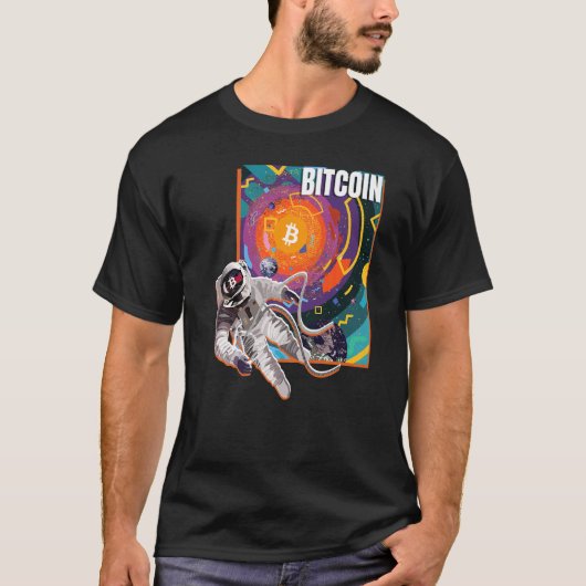 Bitmunt Retro Space 80 S Crypto Cryptocurrency Btc T-shirt (Voorkant)