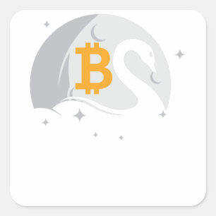 Bitmunt Swan Vierkante Sticker