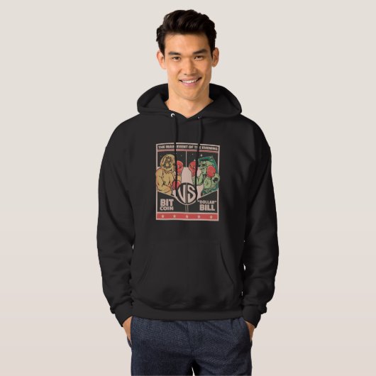 Bitmunt vs Dollar Bill Funny BTC Crypto Hoodie (Voorkant volledig)