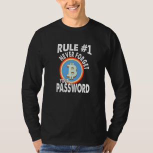 Bitmunten Gold voor Bitcoiner crypto Miner Passwor T-shirt