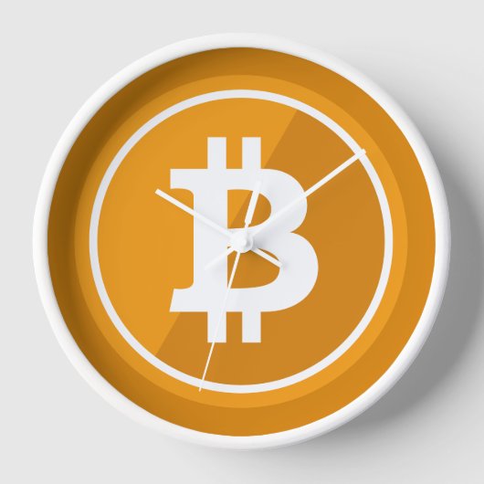 Bitmuntpictogram in oranje en wit - cryptovaluta (Voorkant)