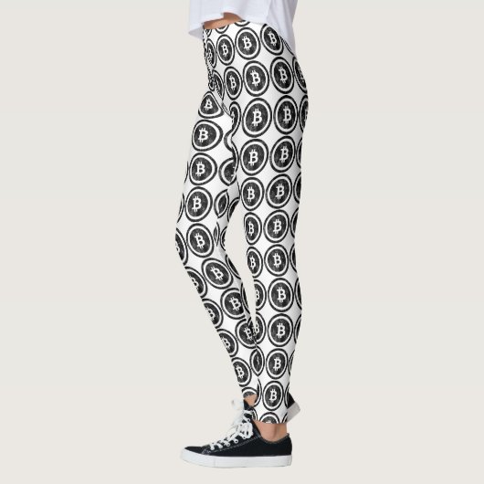Bitmuntstukken - zwarte Logo - Leggings (Links)