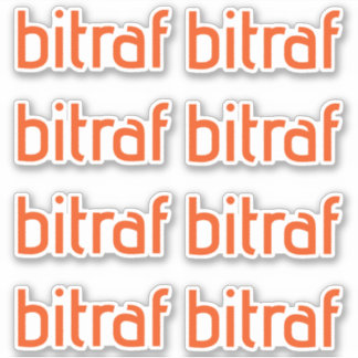 Bitraf - klistremerker enkel logo sticker