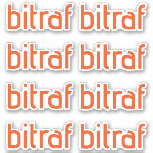 Bitraf - klistremerker enkel logo sticker (Voorkant)