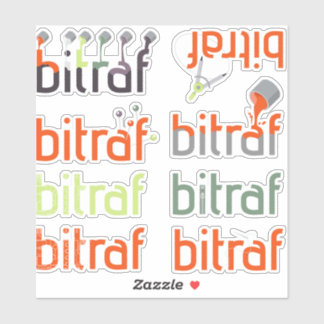 Bitraf - klistremerker logovarianter sticker