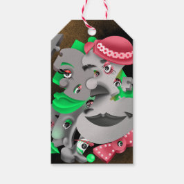 Bits and Pieces – Surrealistische Puzzel Gezichten Cadeaulabel