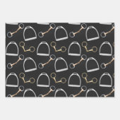 Bits and Stirrups Equestrian Inpakpapier Vel (Voorkant)