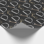 Bits and Stirrups Equestrian (op grote schaal) Cadeaupapier (Hoek)