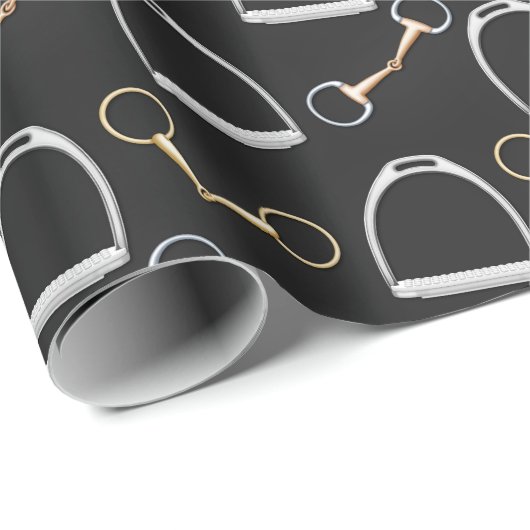 Bits and Stirrups Equestrian (op grote schaal) Cadeaupapier (Rol Hoek)