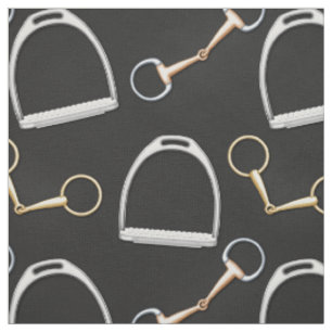 Bits and Stirrups Equestrian (op grote schaal) Stof