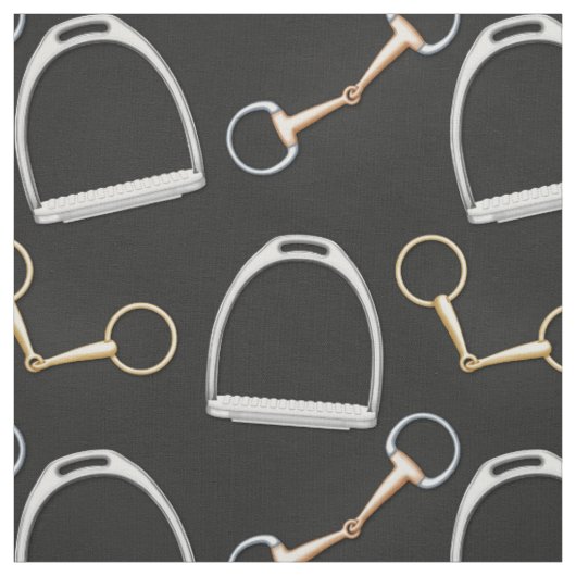 Bits and Stirrups Equestrian (op grote schaal) Stof (Swatch)