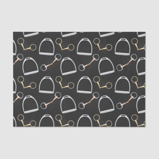 Bits and Stirrups Equestrian Tissuepapier (Voorkant)