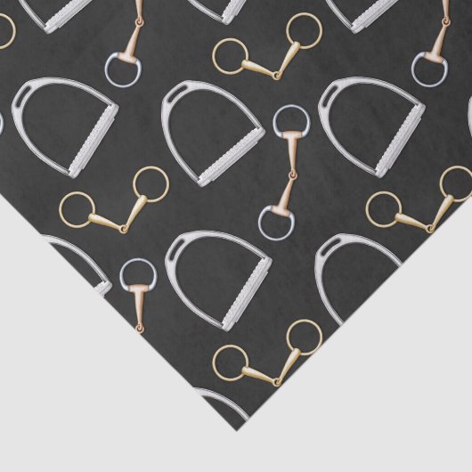 Bits and Stirrups Equestrian Tissuepapier (Detail)