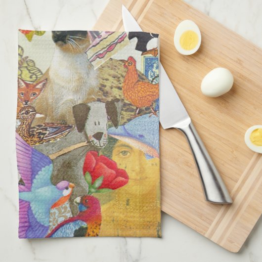 Bits Collage 1 keukenhanddoek (Quarter Fold)