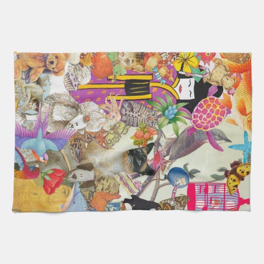 Bits Collage 1 keukenhanddoek (Horizontaal)