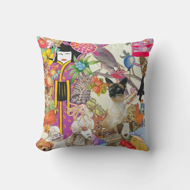 Bits en Bobs Collage 1 Pillow Kussen (Voorkant)