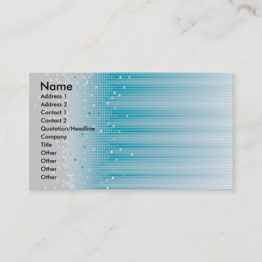 Bits Visitekaartje (Turquoise) (Voorkant)