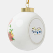 Bitsy boekenbeetjes verfraaien design #2 keramische bal ornament (Links)