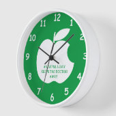 Bitten appel silhouet aangepaste ronde wandklok (Hoek)