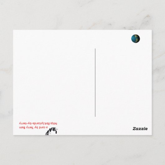 Bitten Apple Briefkaart (Achterkant)