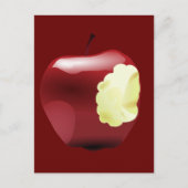 Bitten Apple Briefkaart (Voorkant)