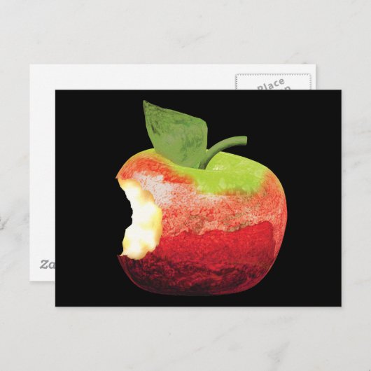Bitten Apple Briefkaart (Voorkant / Achterkant)