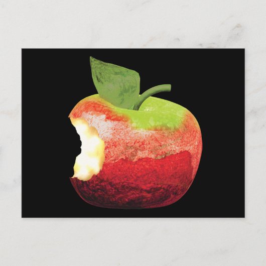 Bitten Apple Briefkaart (Voorkant)