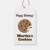 Bitten chocolade chip cookie cadeau label voor Ver Cadeaulabel (Voorkant)