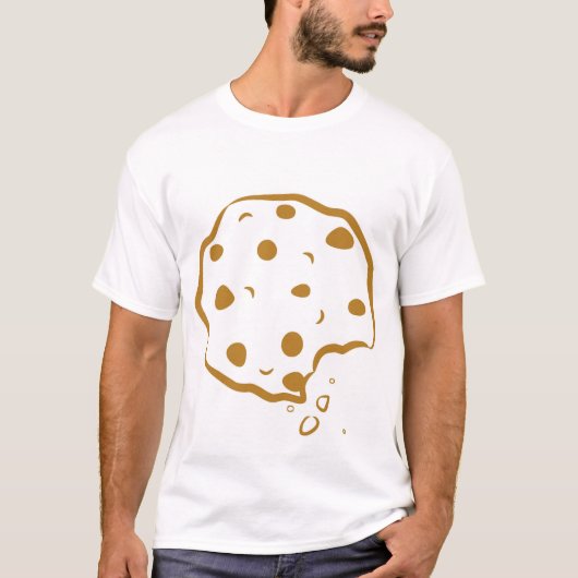 Bitten Chocolate Chip Cookie Man Shirt (Voorkant)