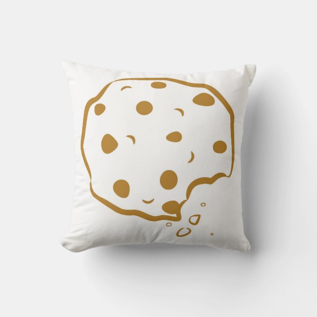 Bitten Chocolate Chip Cookie Pillow Kussen (Voorkant)