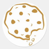 Bitten Chocolate Chip Cookie Sticker (Voorkant)
