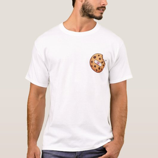 Bitten Chocolate Chip Cookie with Cute Heart T-shirt (Voorkant)