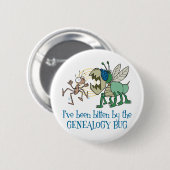 Bitten door de genealogie-bok ronde button 5,7 cm (Voorkant /achterkant)