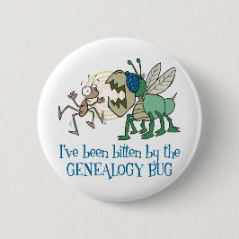Bitten door de genealogie-bok ronde button 5,7 cm