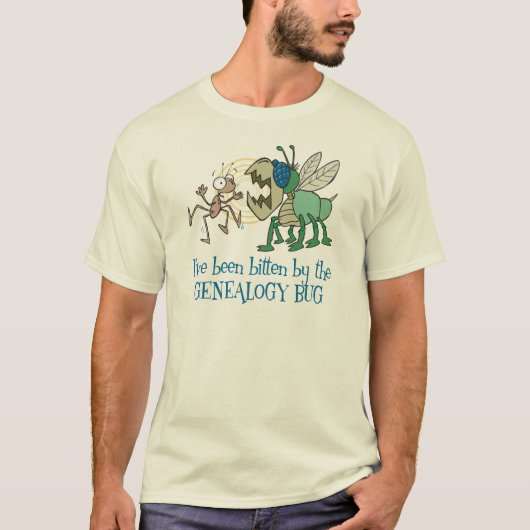Bitten door de genealogie-bok t-shirt (Voorkant)