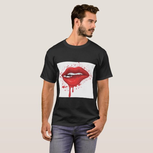 Bitten Lips T-Shirt – Bold, Stylish & Unapologetic (Voorkant volledig)