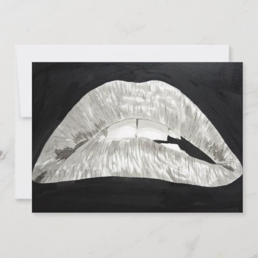 Bitten Lips-uitnodiging Kaart (Voorkant)