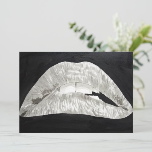 Bitten Lips-uitnodiging Kaart (Staand voorkant)