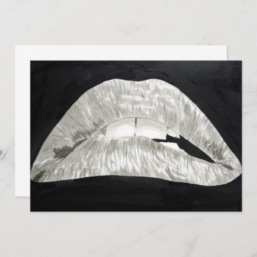 Bitten Lips-uitnodiging Kaart (Voorkant / Achterkant)