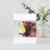 Bitten Red Apple Briefkaart (Staand voorkant)