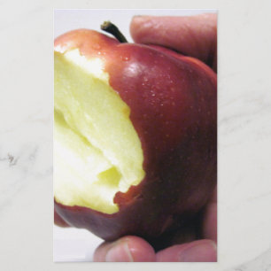 Bitten Red Apple Briefpapier
