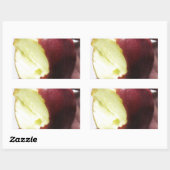 Bitten Red Apple Rechthoekige Sticker (Vel)