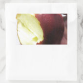 Bitten Red Apple Rechthoekige Sticker (Tas)