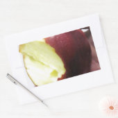 Bitten Red Apple Rechthoekige Sticker (Envelop)