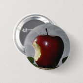 Bitten Red Apple Ronde Button 5,7 Cm (Voorkant /achterkant)